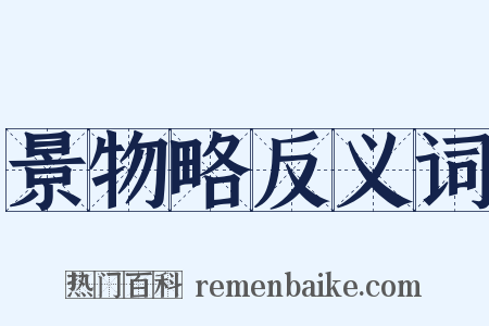 景物略反义词是什么意思的图片